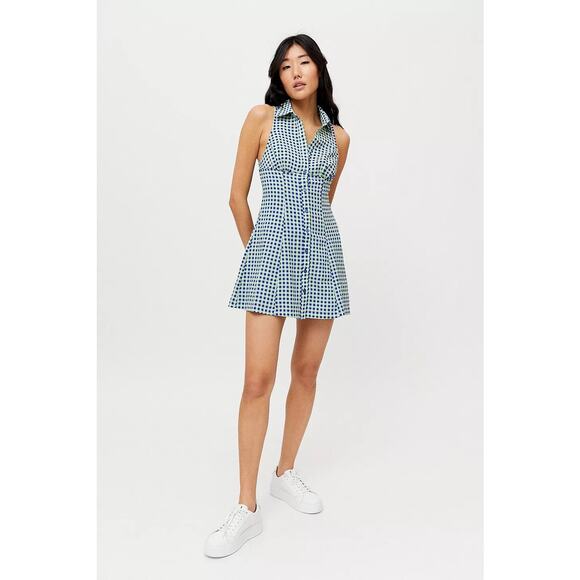 Urban outfitters UO Tia Blue Gingham Mini Tennis Dress - Picture 1 of 9